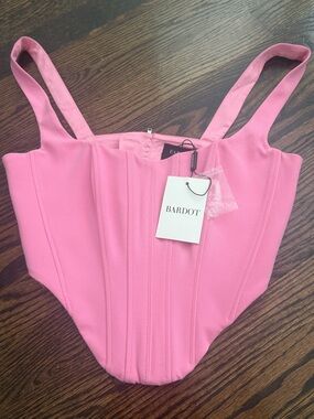 Bardot Bubblegum Pink Corset-Style Kids One Piece